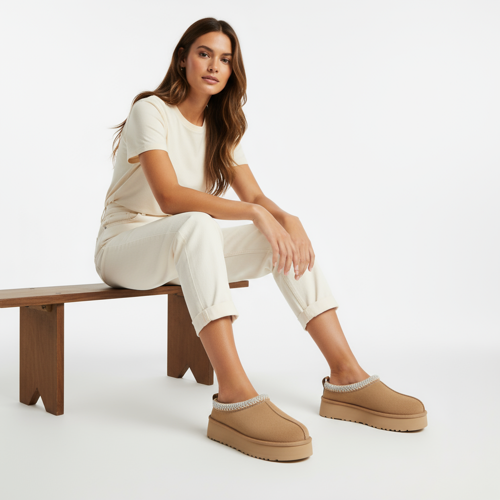 Platform Mules Sydney® - Beige